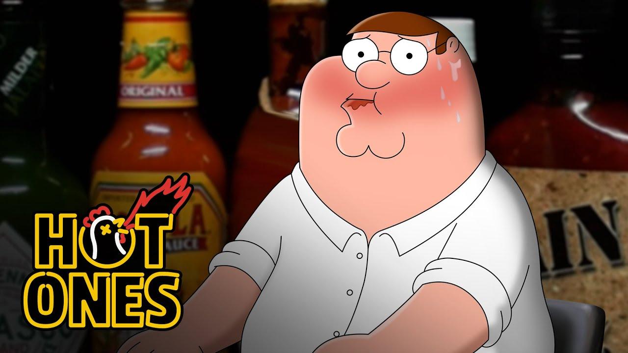 Peter Griffin Bares It All While Eating Spicy Wings | Hot Ones