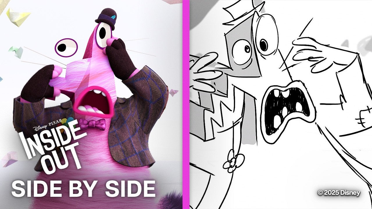 Inside Out Side by Side | "Abstract Thought" Scene | Storyboards vs. Film