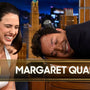 Margaret Qualley Dares Jimmy to Interview Her Lying Down