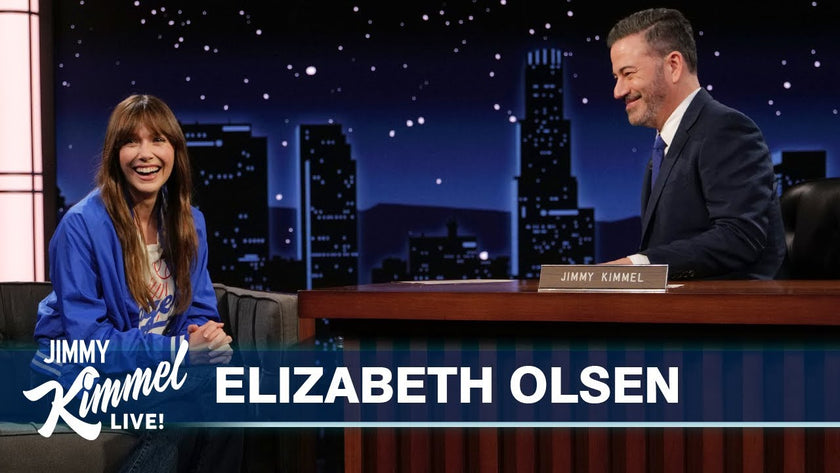 A Night at the Ballpark: Elizabeth Olsen, Josh Brolin & Elle Fanning Hit Jimmy Kimmel Live