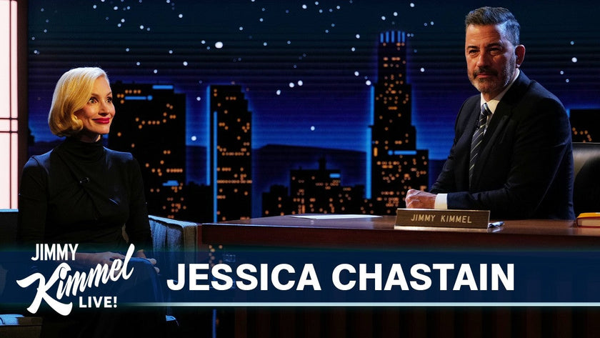 Jessica Chastain Teaches Jimmy Kimmel Her Other Mommy Smile