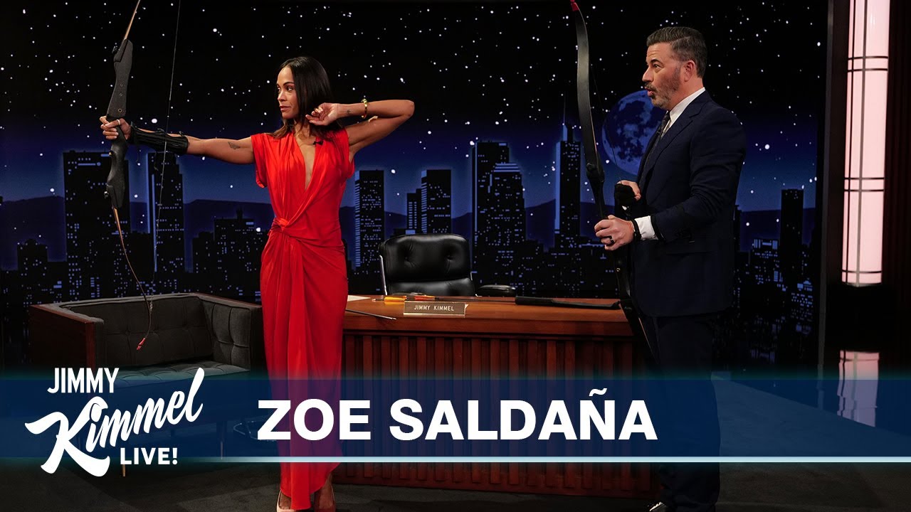 Zoe Saldaña on Her Mom Embarrassing Her, Avatar: Fire and Ash & She Teaches Jimmy Her Archery Skills