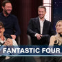 The Fantastic Four Cast Pedro Pascal, Vanessa Kirby, Ebon Moss-Bachrach & Joseph Quinn