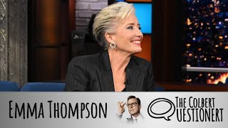 Emma Thompson Takes The Colbert Questionert