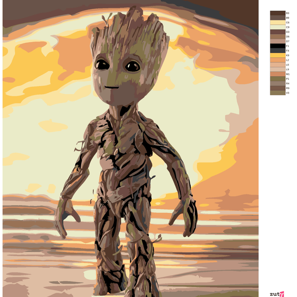 Paint by Numbers - Little Groot