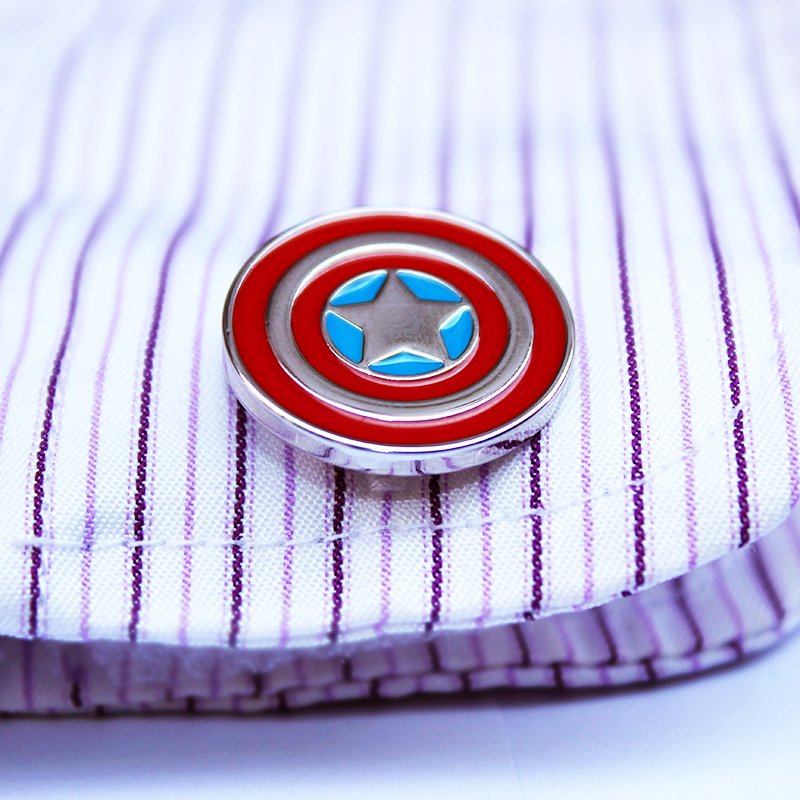 Captain America Shield Cufflinks