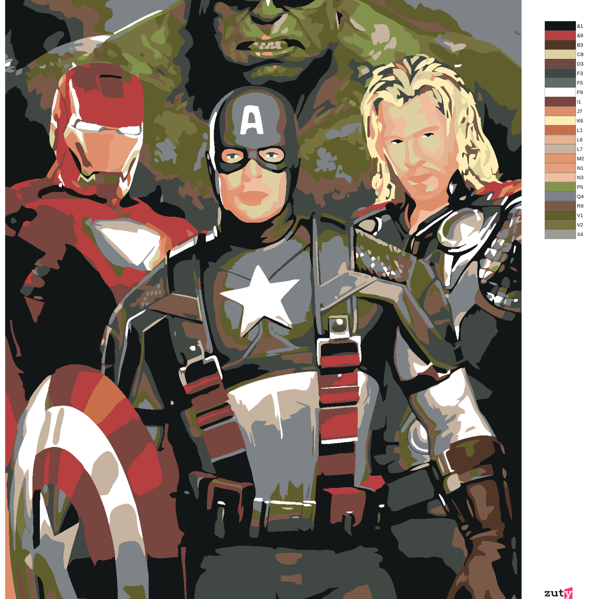 Paint by Numbers - Avengers