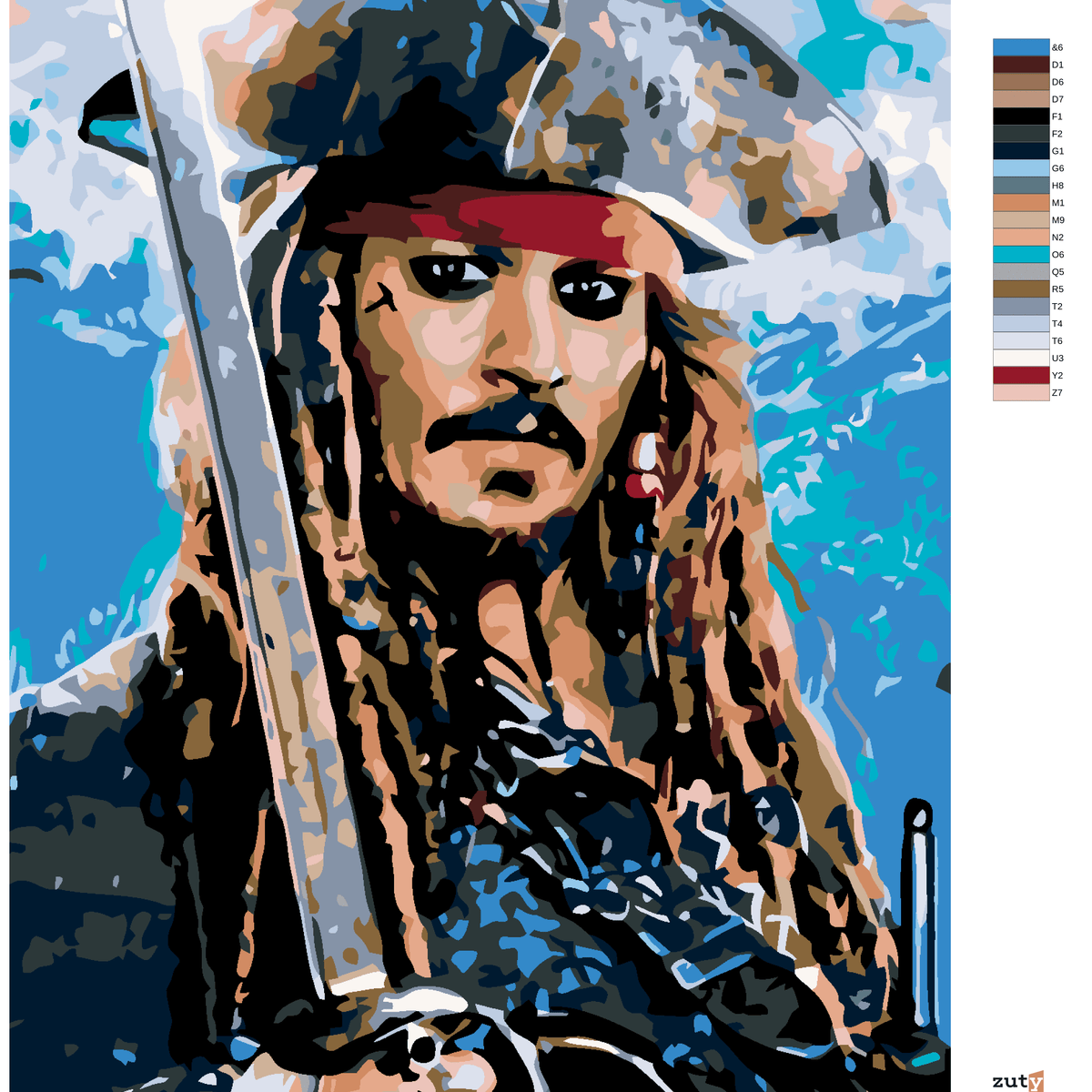 Paint by Numbers - Jack Sparrow II