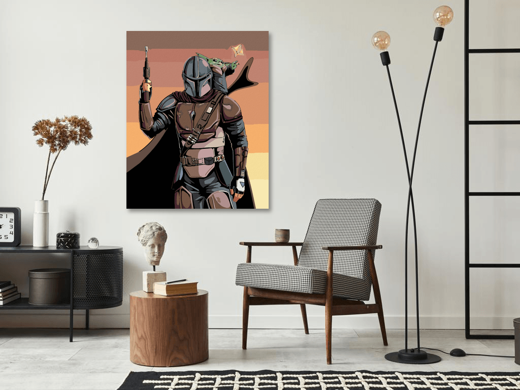 Paint by Numbers - Mandalorian and Baby Yoda