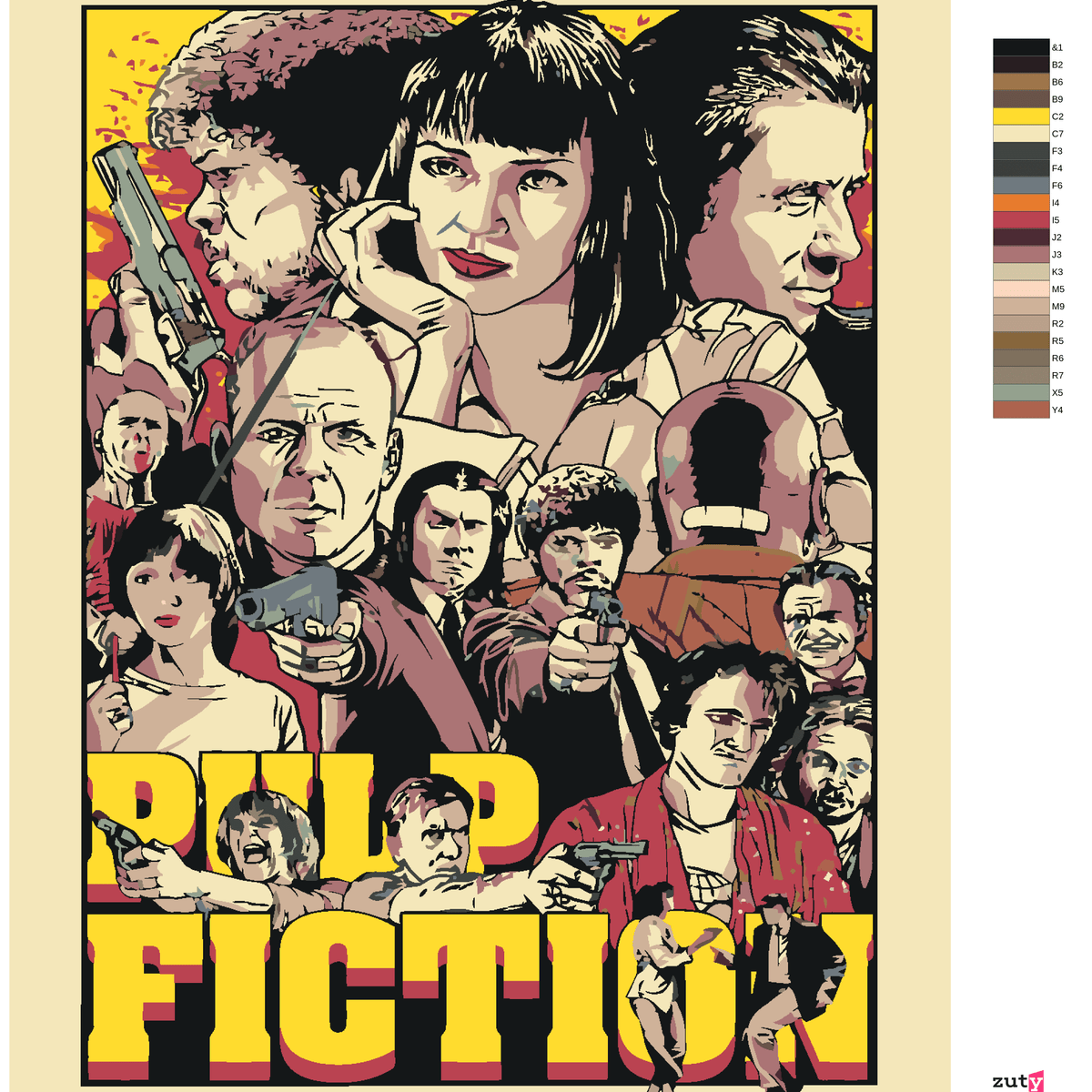 Paint by Numbers - Pulp Fiction