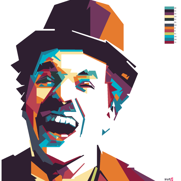 Paint by Numbers - Colorful Charlie Chaplin