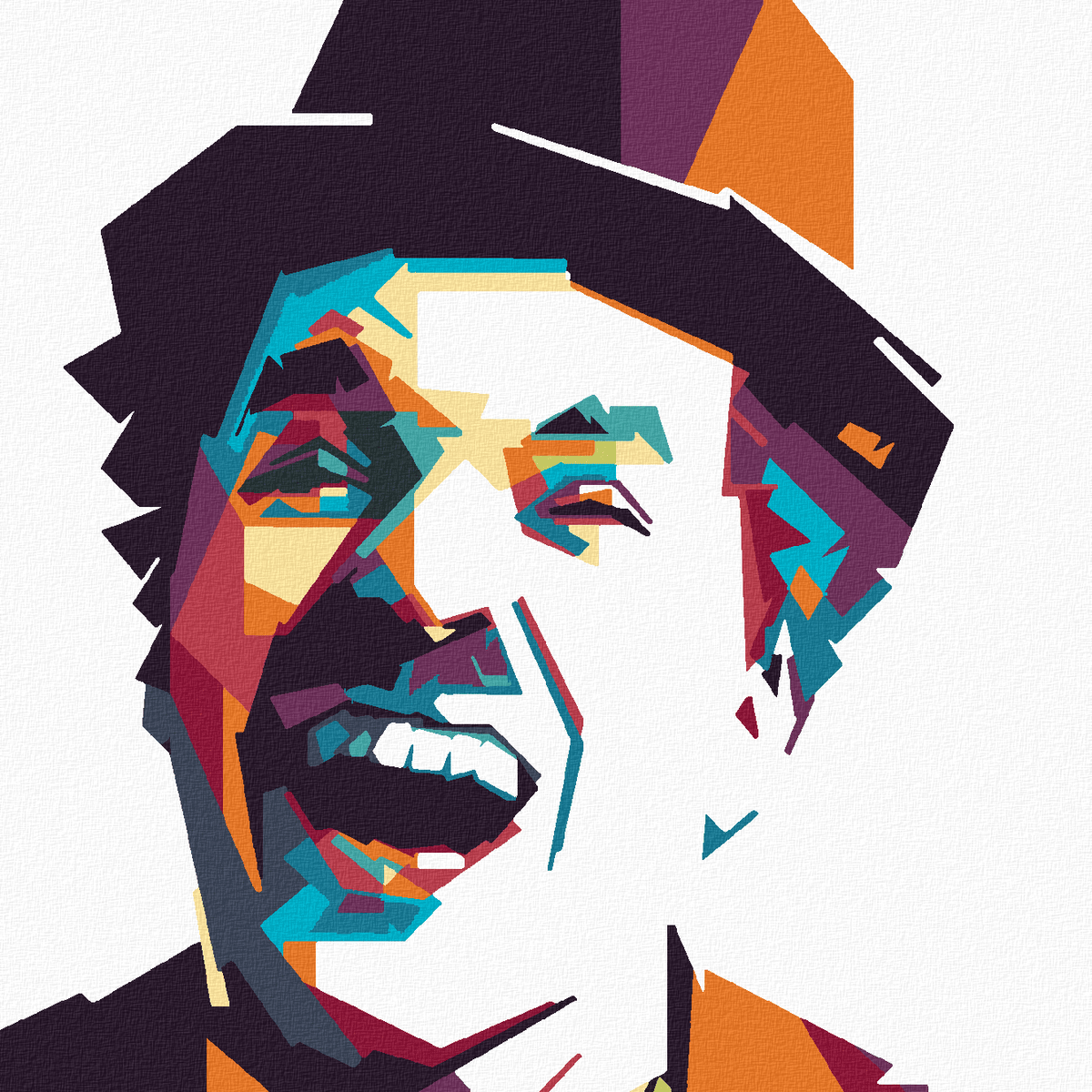 Paint by Numbers - Colorful Charlie Chaplin