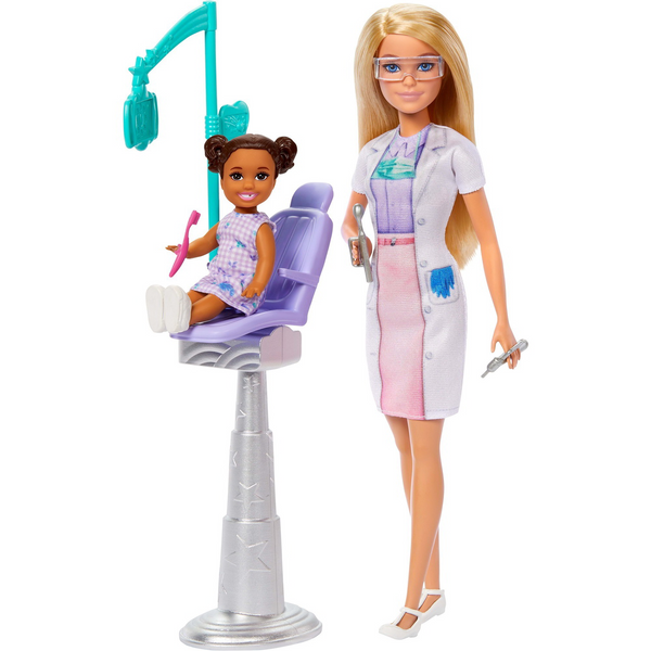 Mattel Barbie Carrier_ Fogorvos Barbie baba készlet (JCR74)-0