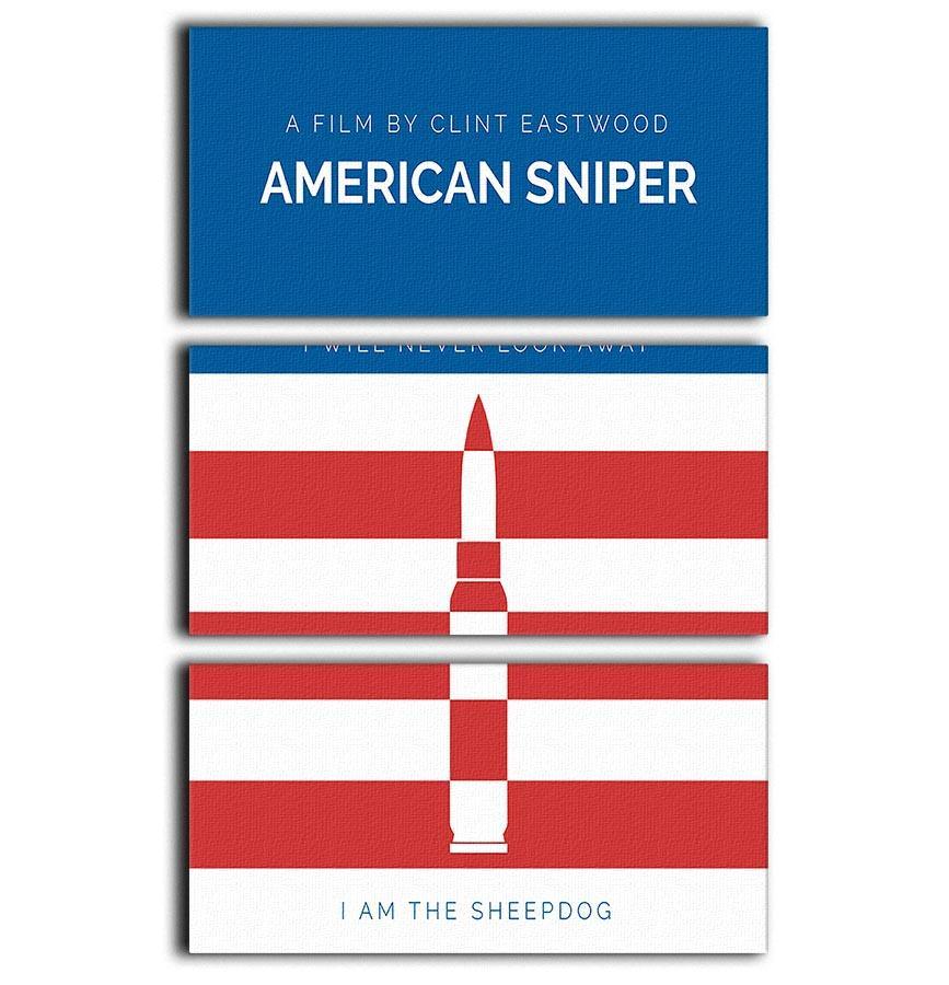 American Sniper Minimal Movie 3 Split Panel Canvas Print