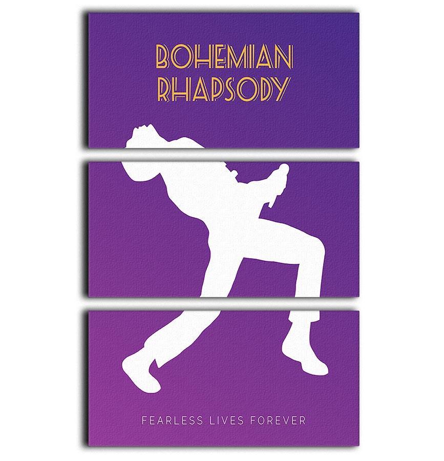 Bohemian Rhapsody Minimal Movie 3 Split Panel Canvas Print