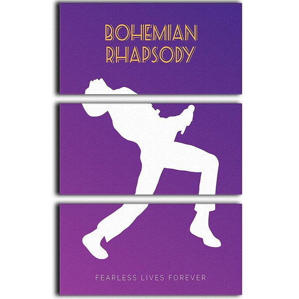 Bohemian Rhapsody Minimal Movie 3 Split Panel Canvas Print