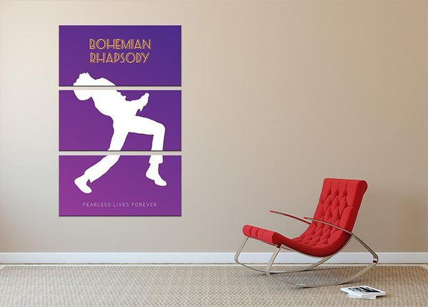 Bohemian Rhapsody Minimal Movie 3 Split Panel Canvas Print