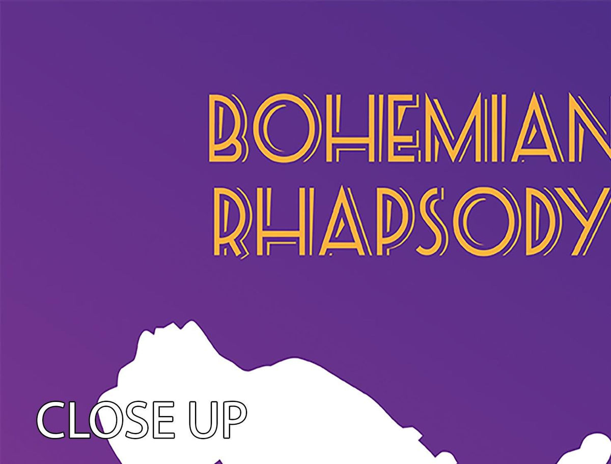 Bohemian Rhapsody Minimal Movie 3 Split Panel Canvas Print