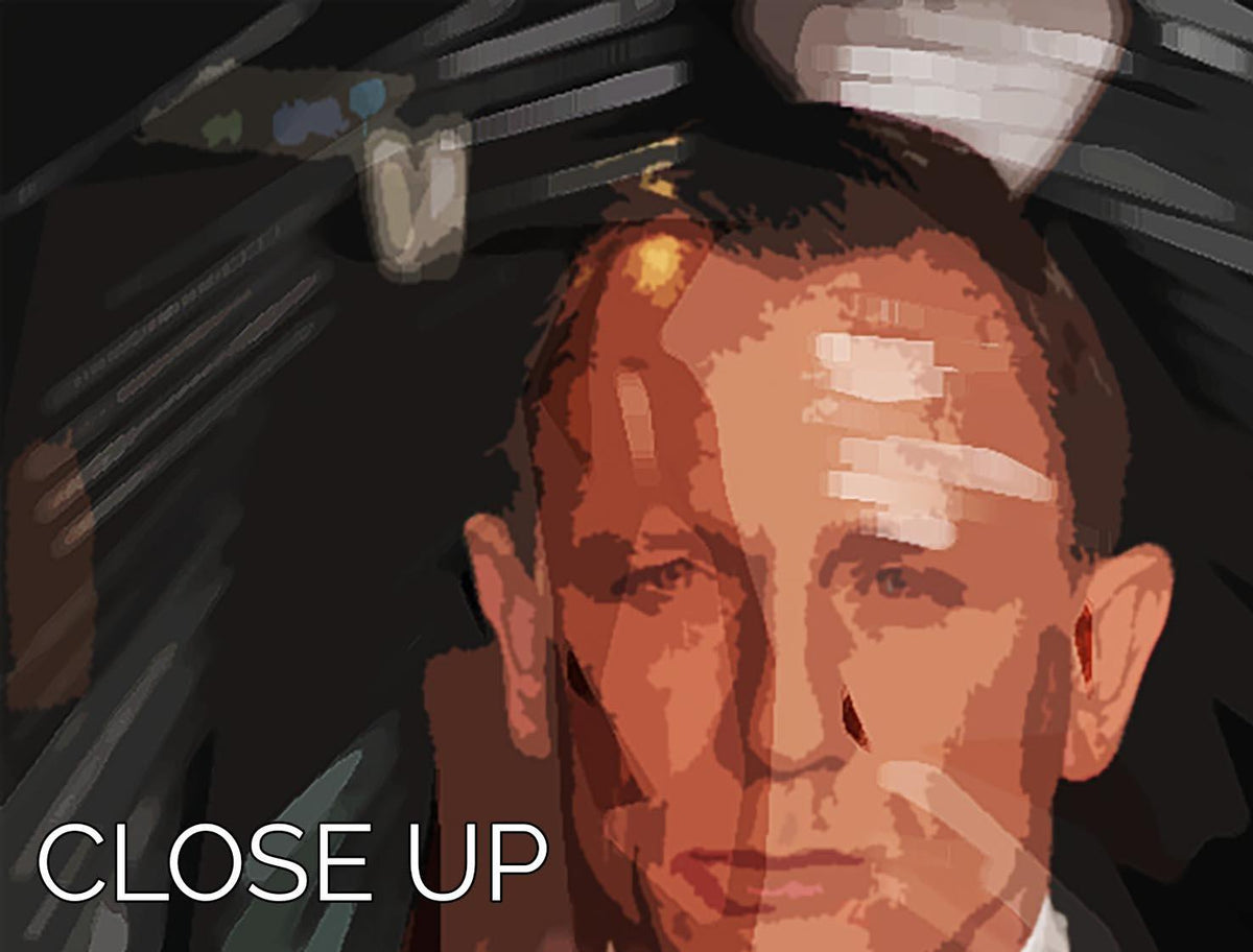 Daniel Craig James Bond Pop Art 3 Split Panel Canvas Print