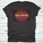 Bright Hollywood Sign with Retro Curtain T-Shirt