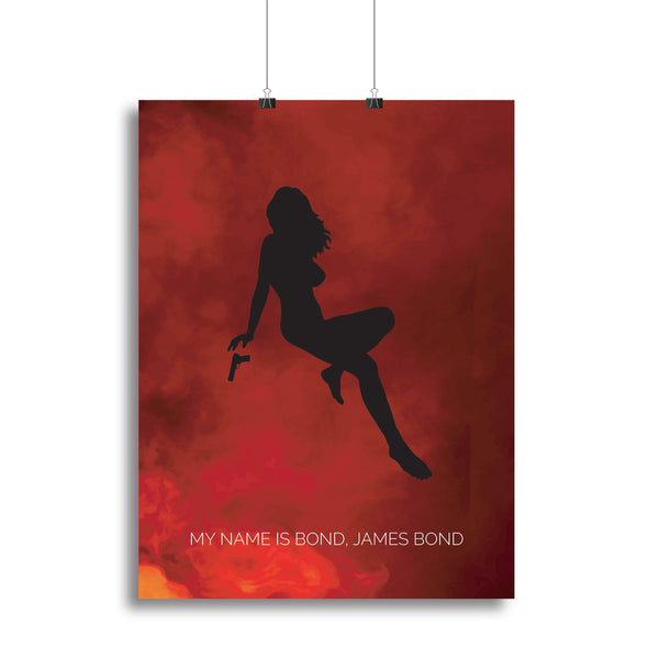 James Bond Minimal Movie Canvas Print or Poster