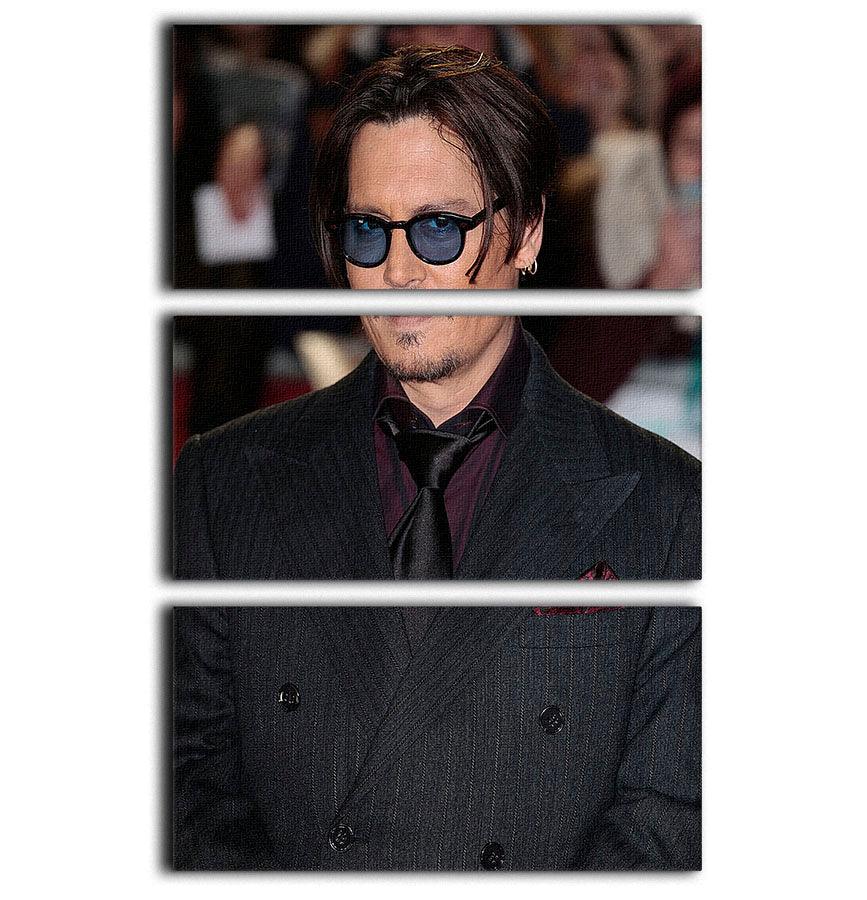 Johnny Depp in Sunglasses 3 Split Panel Canvas Print