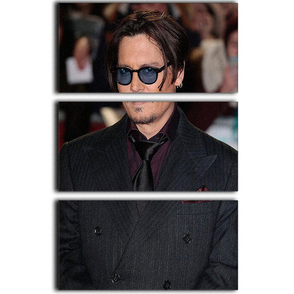 Johnny Depp in Sunglasses 3 Split Panel Canvas Print