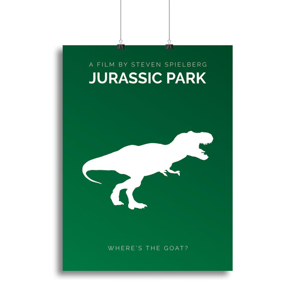 Jurassic Park Where's The Goat Minimal Movie Canvas Print or Poster