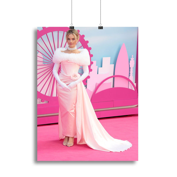 Margot Robbie at the Barbie Premiere Canvas Print or Poster