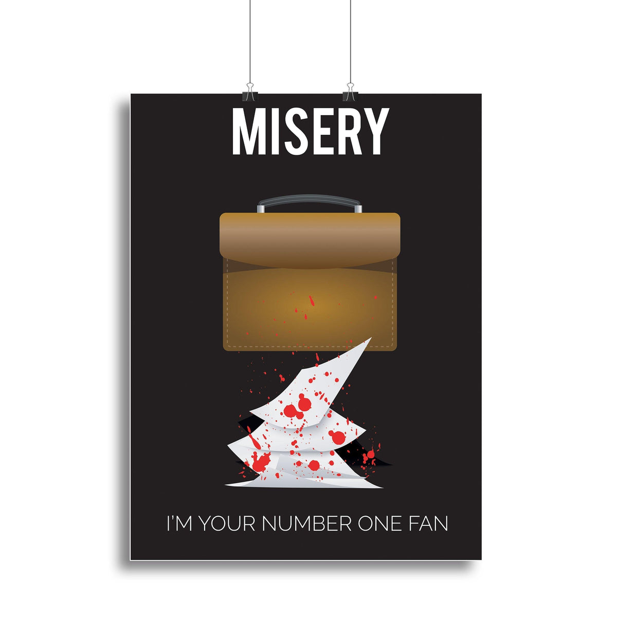 Misery "I'm Your Number One Fan" Minimal Movie Canvas Print or Poster