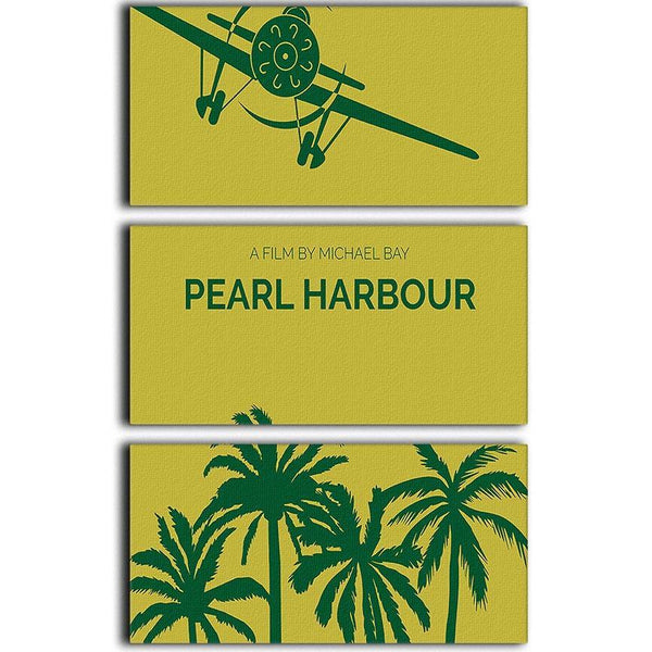 Pearl Harbor Minimal Movie 3 Split Panel Canvas Print