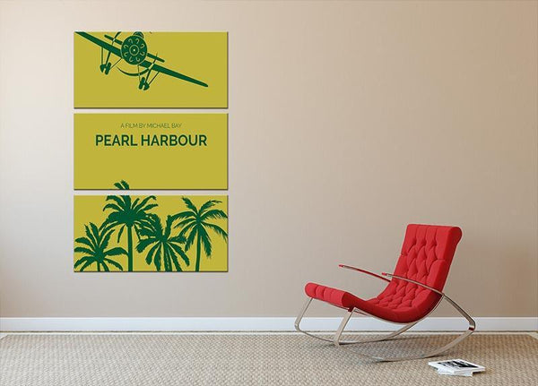 Pearl Harbor Minimal Movie 3 Split Panel Canvas Print