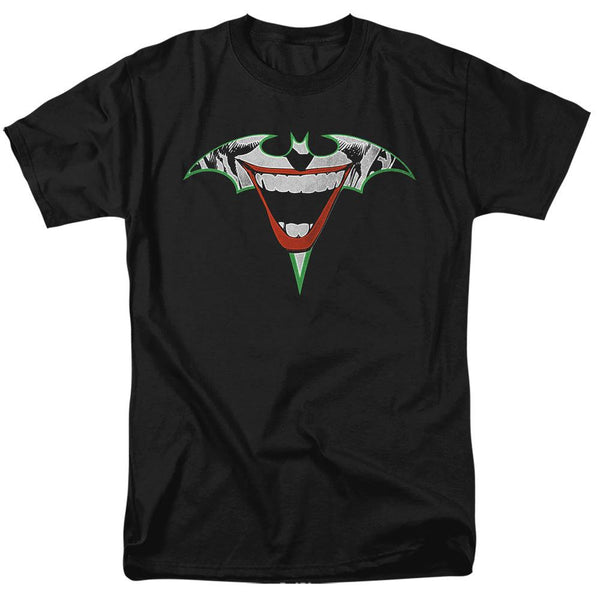 Batman Joker Bat Logo - Short Sleeve Adult 18-1 T-Shirt, Black - 5XL