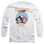 Batman & Devious One - Adult Cotton Long Sleeve 18-1 - White - M