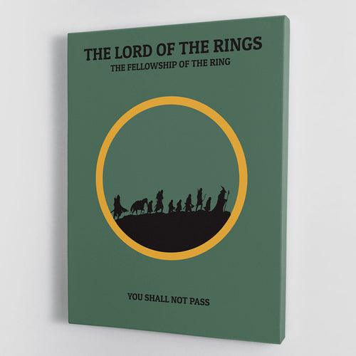 The Lord Of The Rings Fellowship Of The Ring Minimal Movie Canvas