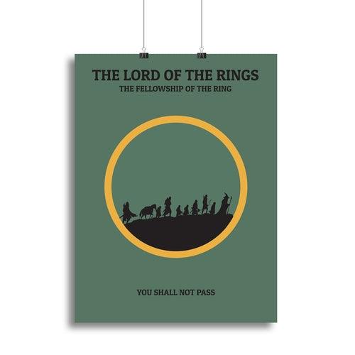 The Lord Of The Rings Fellowship Of The Ring Minimal Movie Canvas