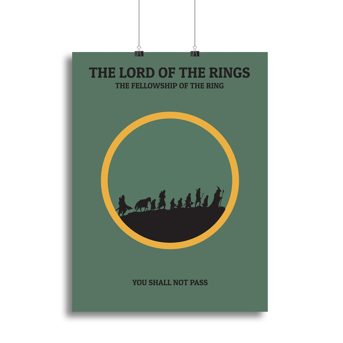 The Lord Of The Rings Fellowship Of The Ring Minimal Movie Canvas