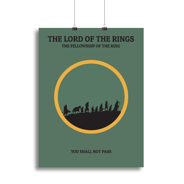 The Lord Of The Rings Fellowship Of The Ring Minimal Movie Canvas