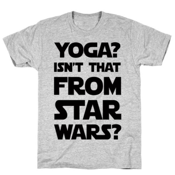 Yoga Isn't That From Star Wars Grey T-shirt