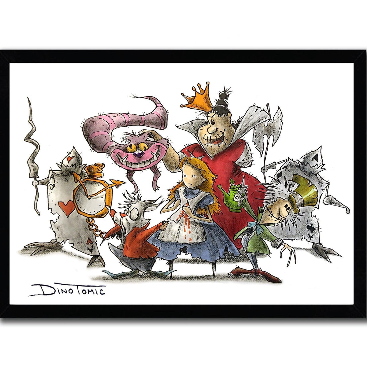 Alice in Wonderland Creepyfied wall art by DinoTomic - Hollywood Box