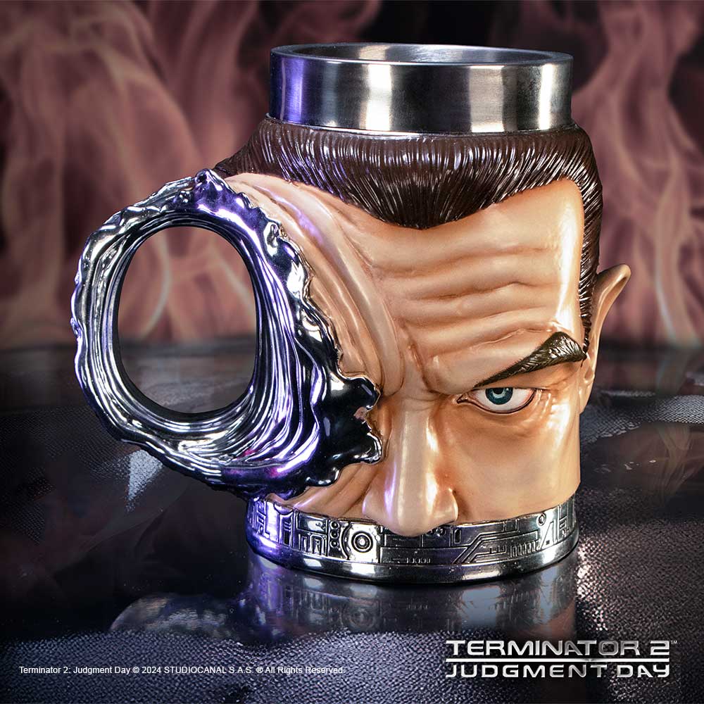 Terminator T-1000 Head with  Bullet Hole Collectible Tankard