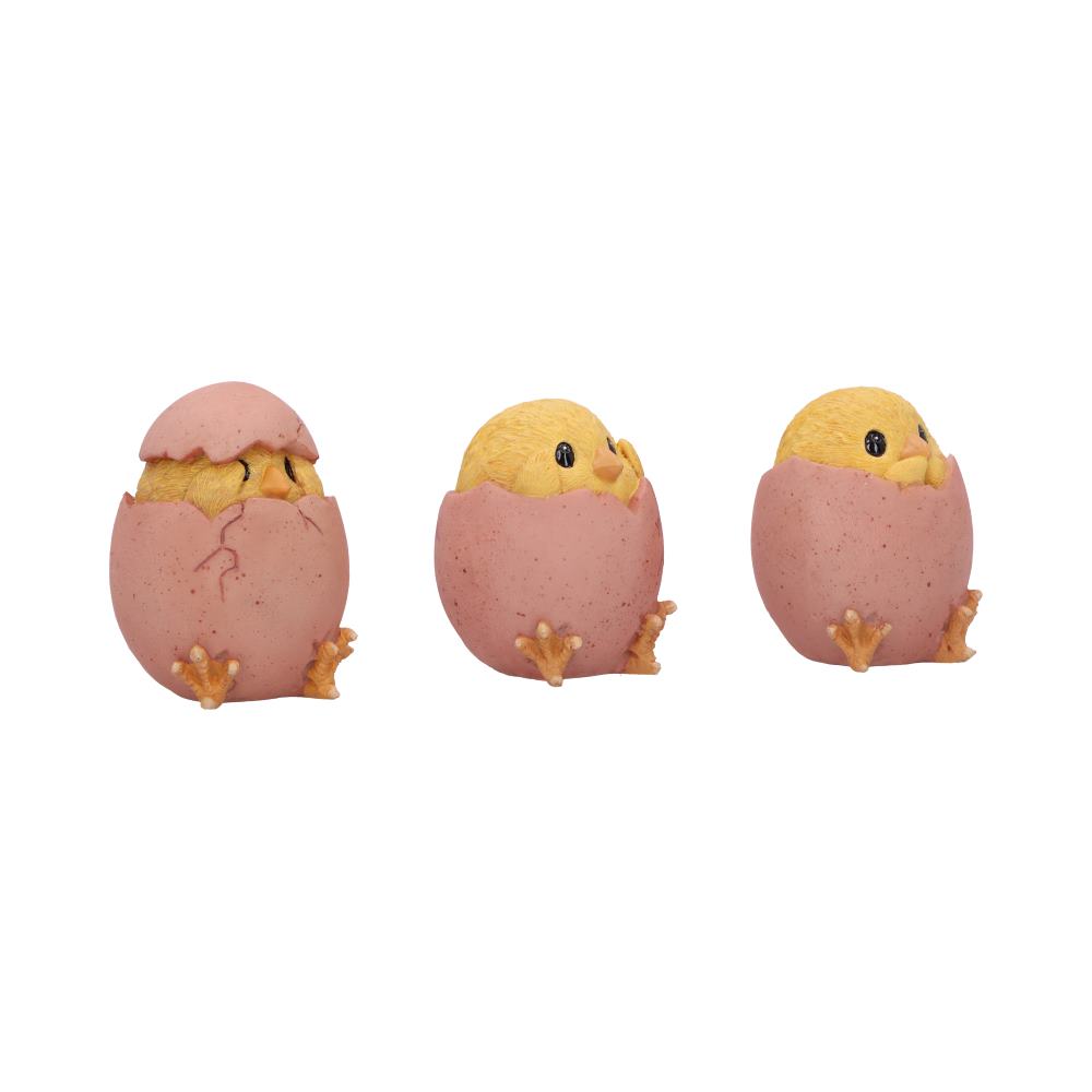 Three Wise Chicks Collectible Figurines 6.7cm