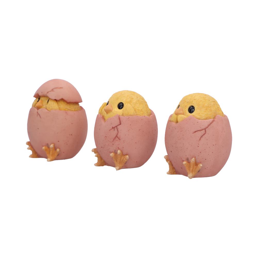Three Wise Chicks Collectible Figurines 6.7cm