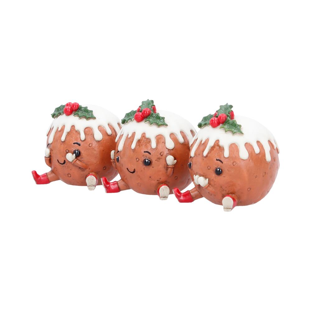 Three Wise Christmas Puddings 6cm