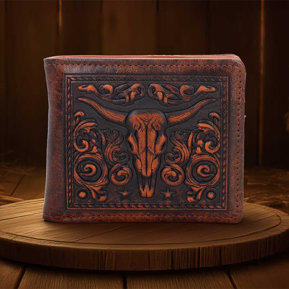 Wild West Embossed Wallet 9.5cm