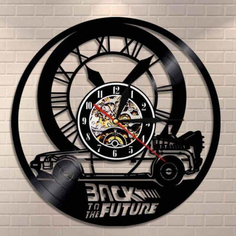 BACK TO THE FUTURE HANDMADE VINYL WALL CLOCK - Hollywood Box