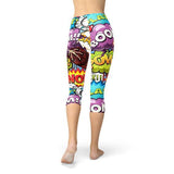 Comic Book Explosions Capri Leggings - Hollywood Box