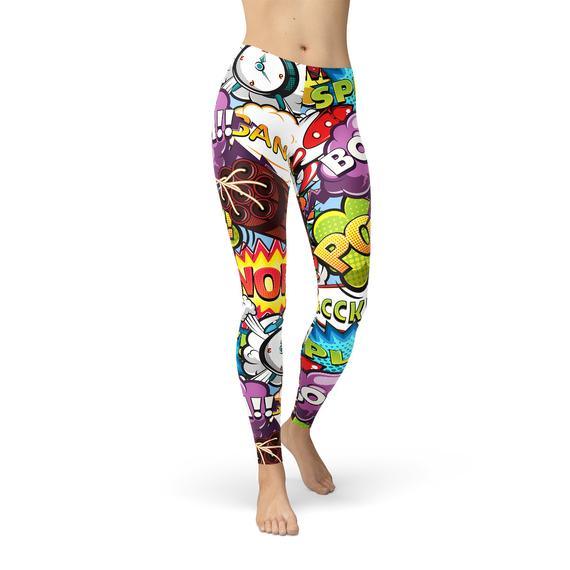 Comic Book Explosions Leggings - Hollywood Box