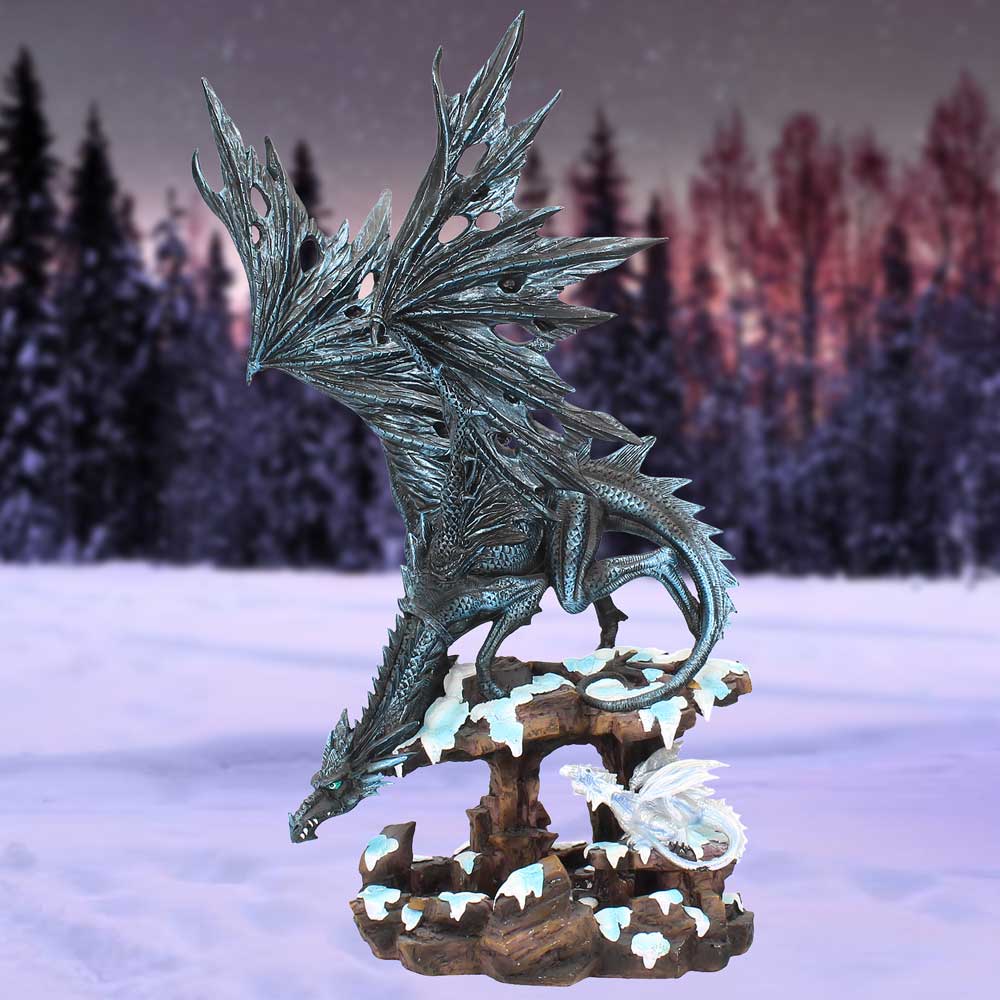 Nemesis Now Dragons Wisdom Black Ice 47cm