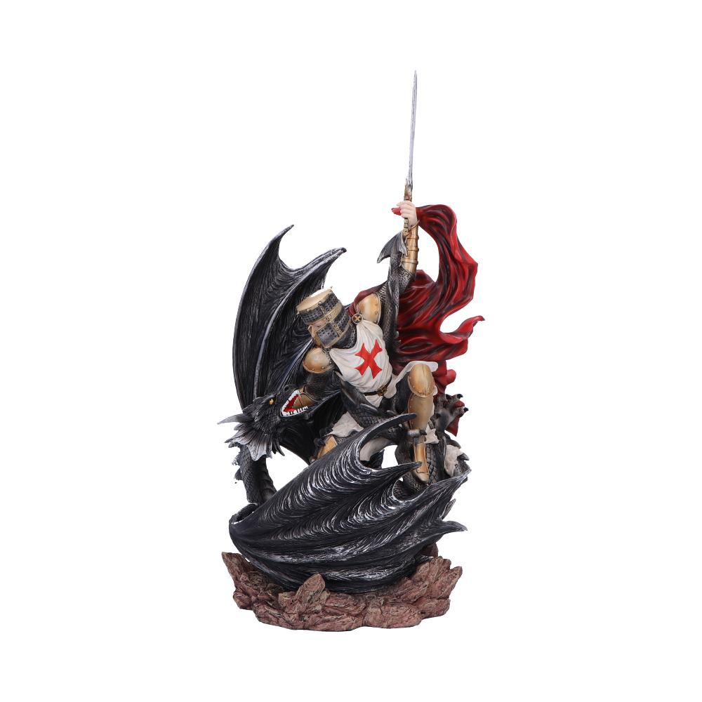Legends Fall  Templar Knight vs Dragon Resin Figurine